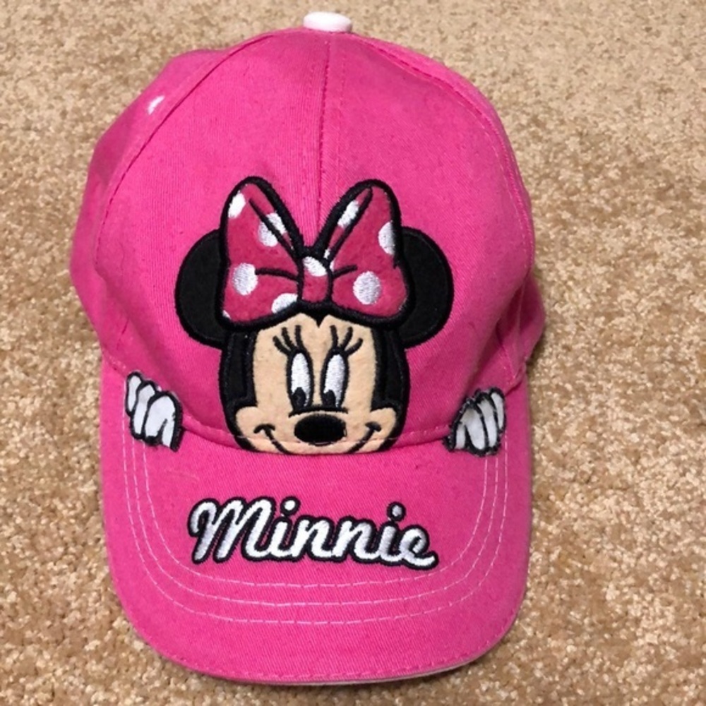 Disney Minnie Mouse girls adjustable‎ baseball hat. Disney world ready vacation